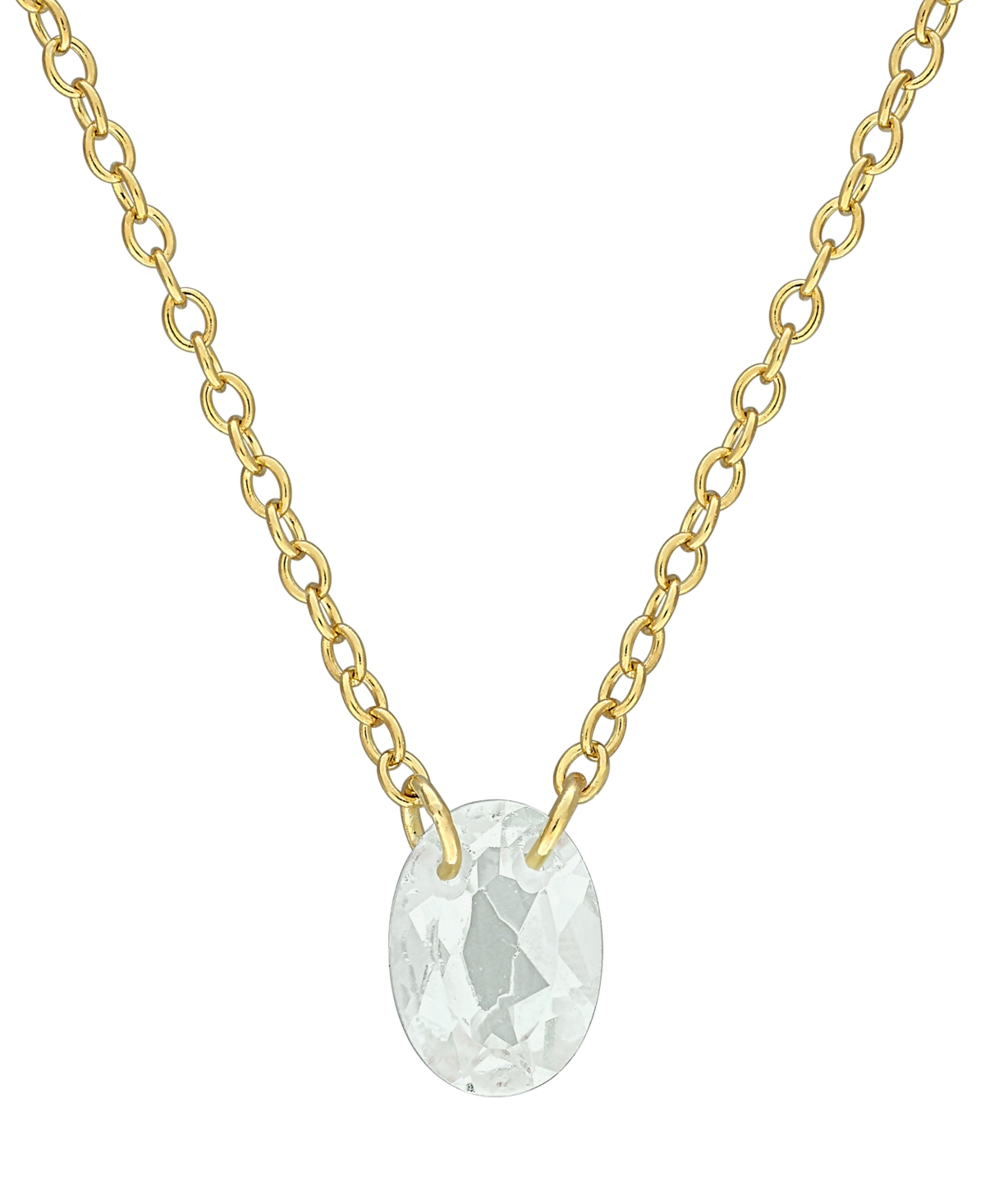 Macy's Quartz (3/4 ct. t.w.) Pendant Necklace in Sterling Silver (Also Available in Blue Topaz)