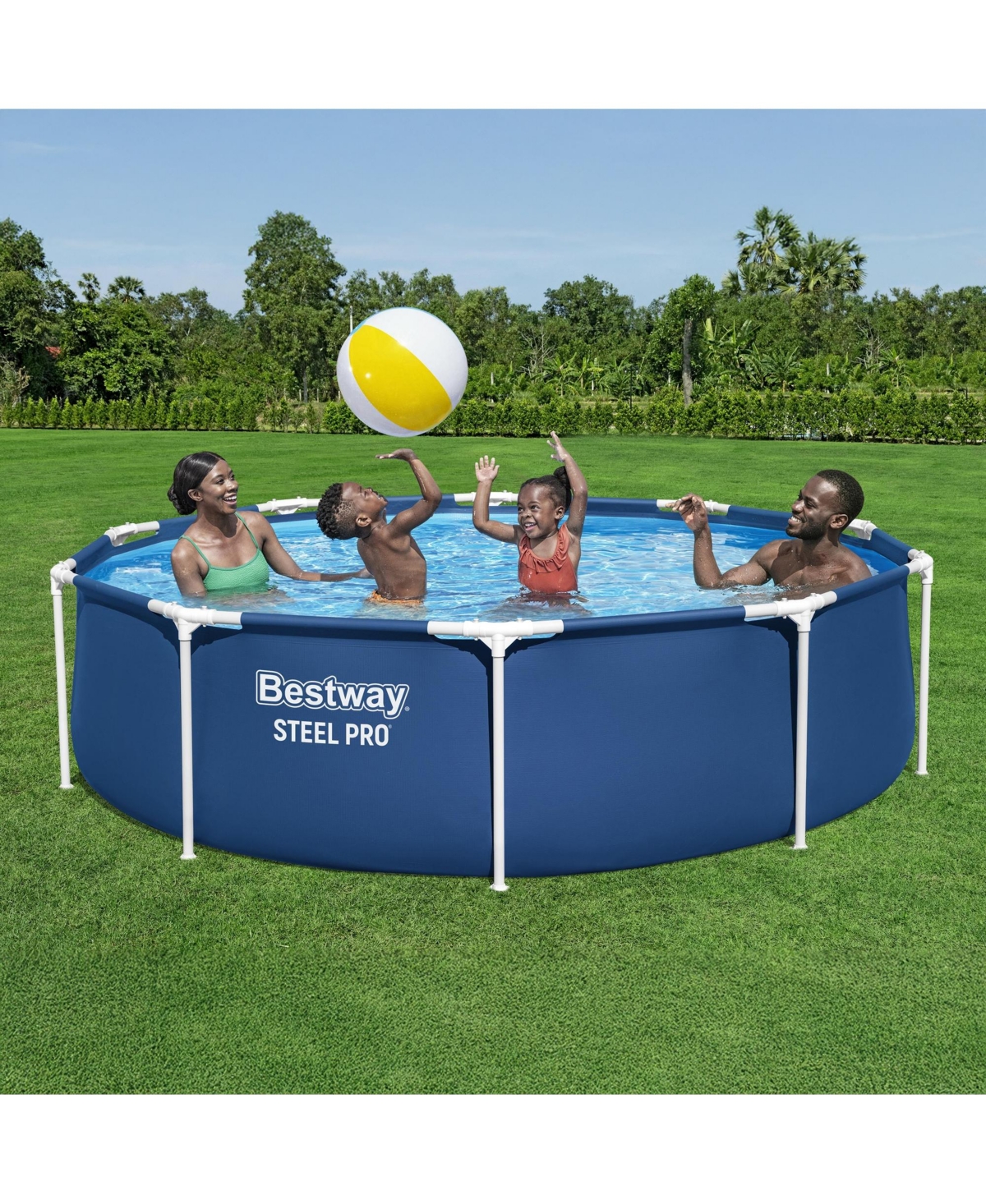 Bestway Steel Pro 12' x 30" Round Above Ground Pool Set with DuraPlus Liner