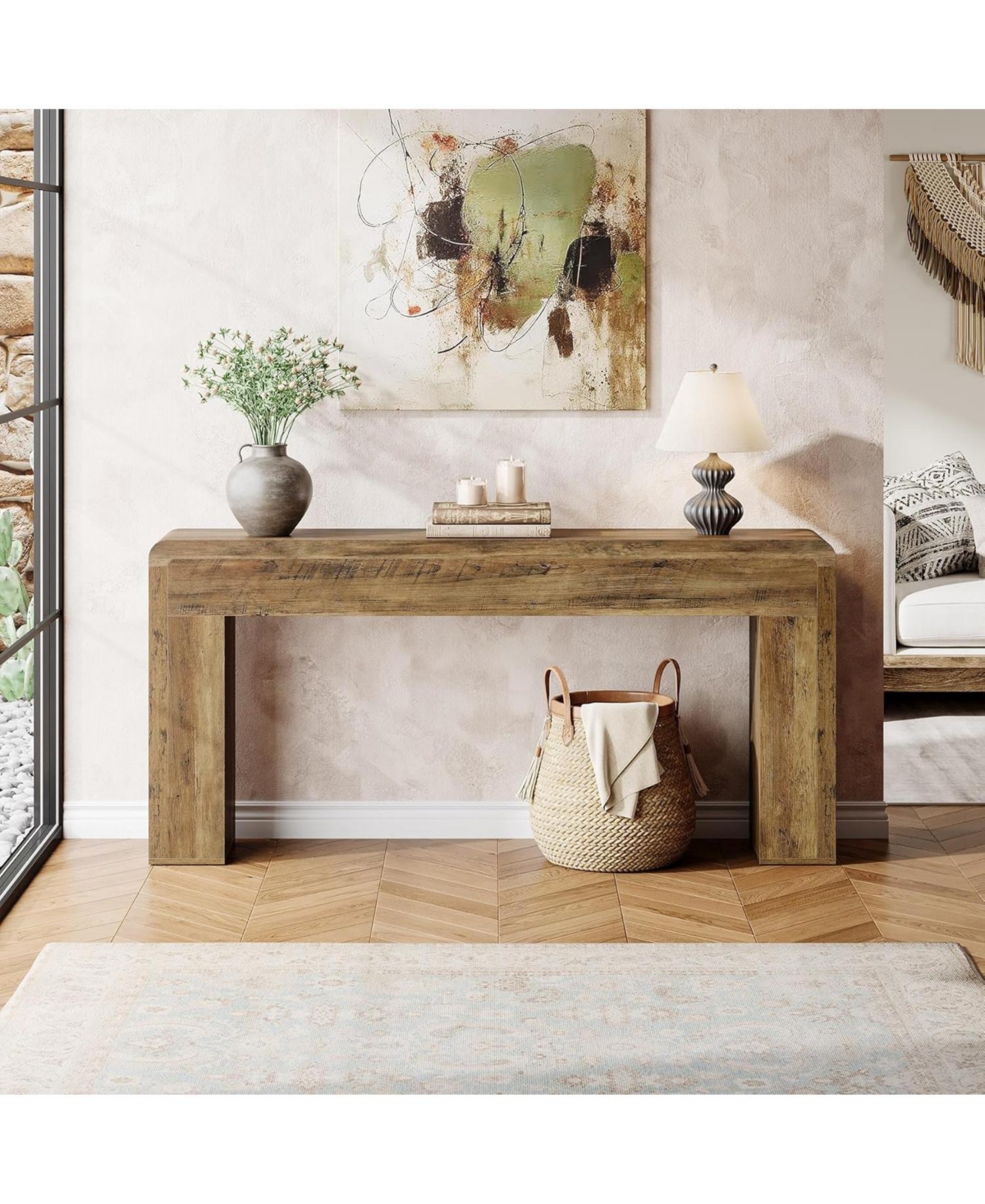Slickblue Modern Wooden Console Table for Foyer, Entryway and Behind Sofa Use
