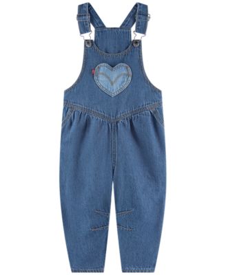 Baby Girls' Sleeveless Heart Overall