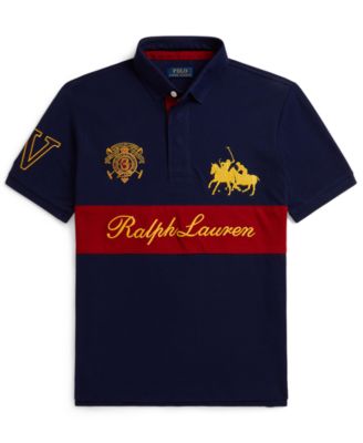 Custom Slim-Fit Crest Mesh Polo Shirt