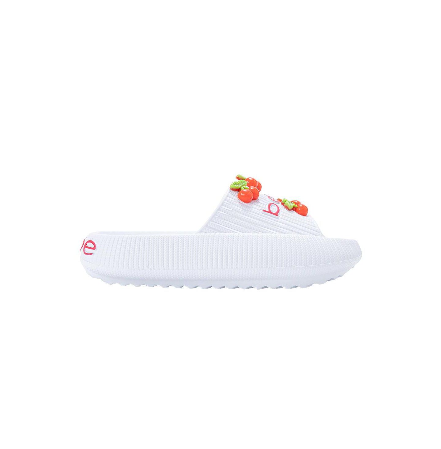 Сандалии Bebe Girls EVA Slide - Lightweight Comfy Slide Sandals with Cherry Charms для девочек, цвет: Белый — фото 2
