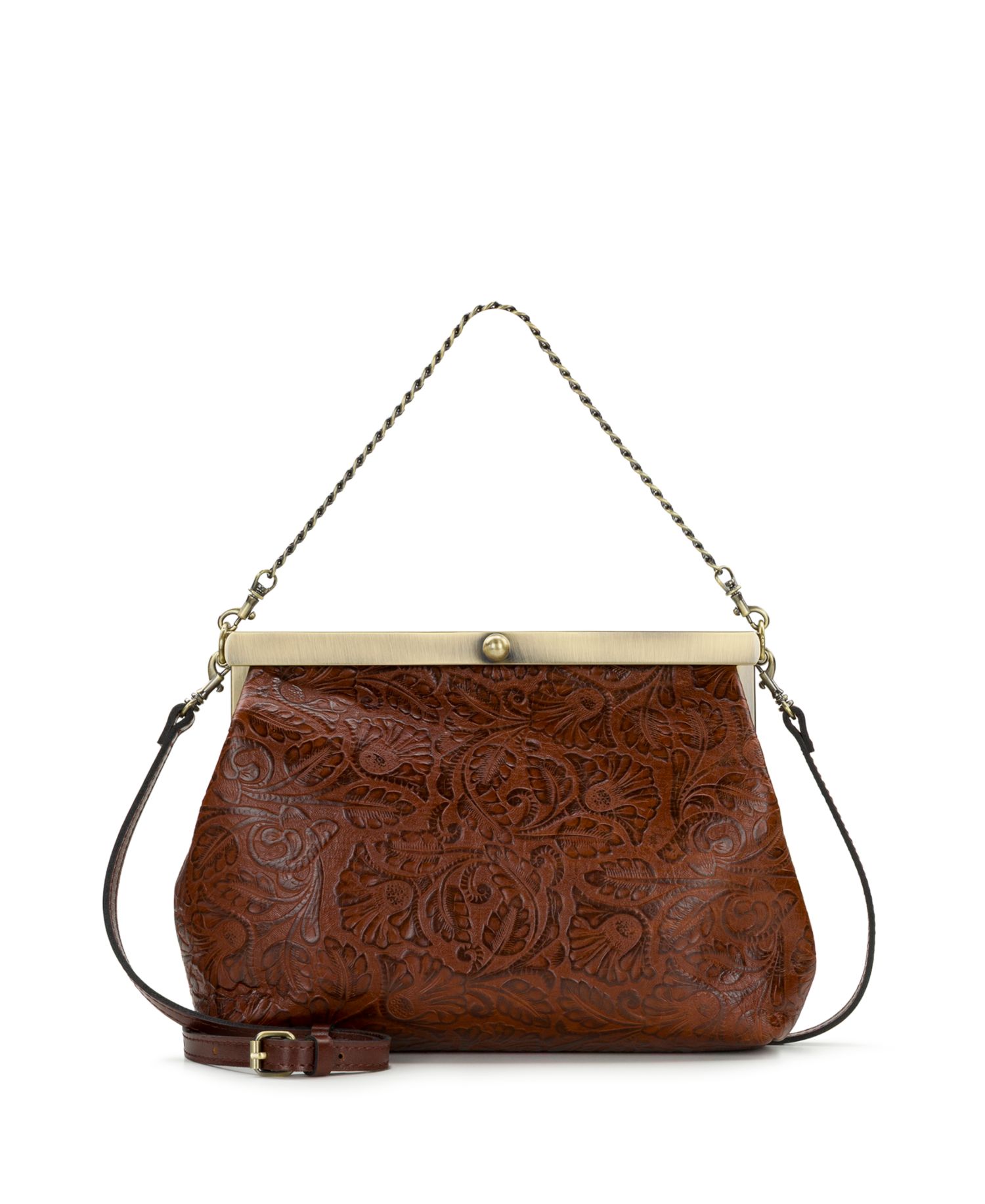Vilaine Small Tooled Leather Frame Handbag