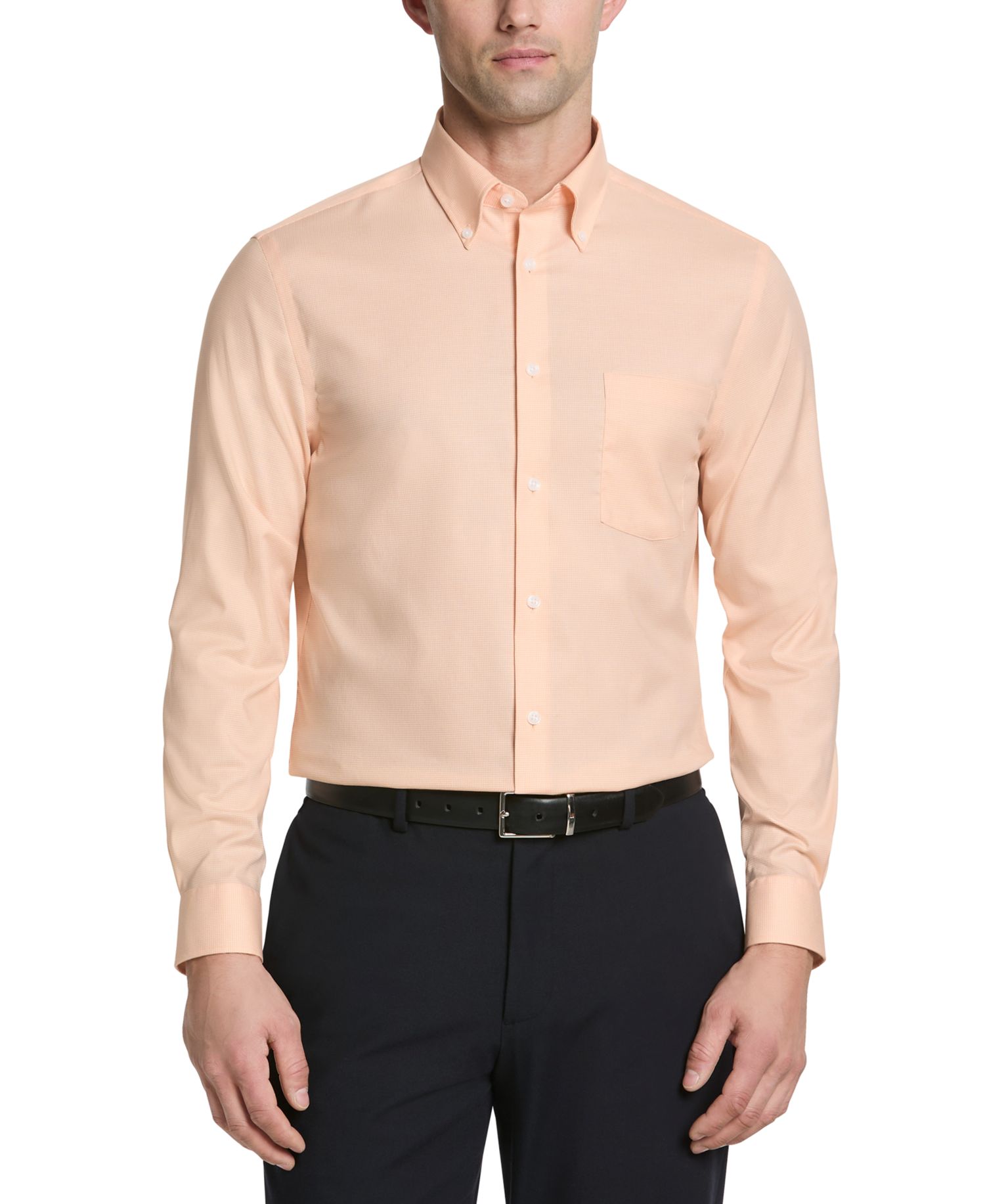 Men's Long-Sleeve Solid Dress Shirt