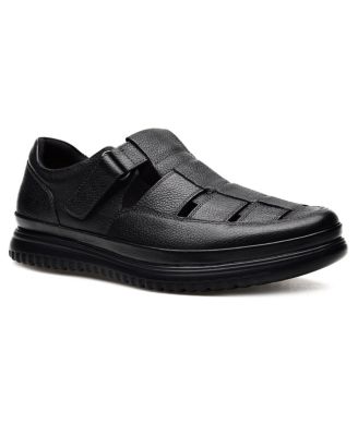 PAZSTOR Men's Premium Comfort Leather Closed Toe Casual Sandals