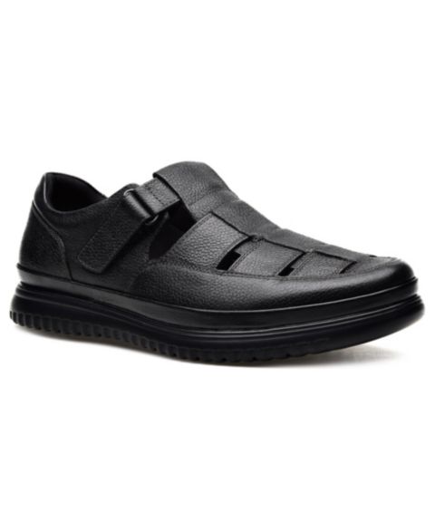 Мужские сандалии PAZSTOR Premium Comfort Leather Closed Toe Casual Sandals Memphis, цвет: Чёрный