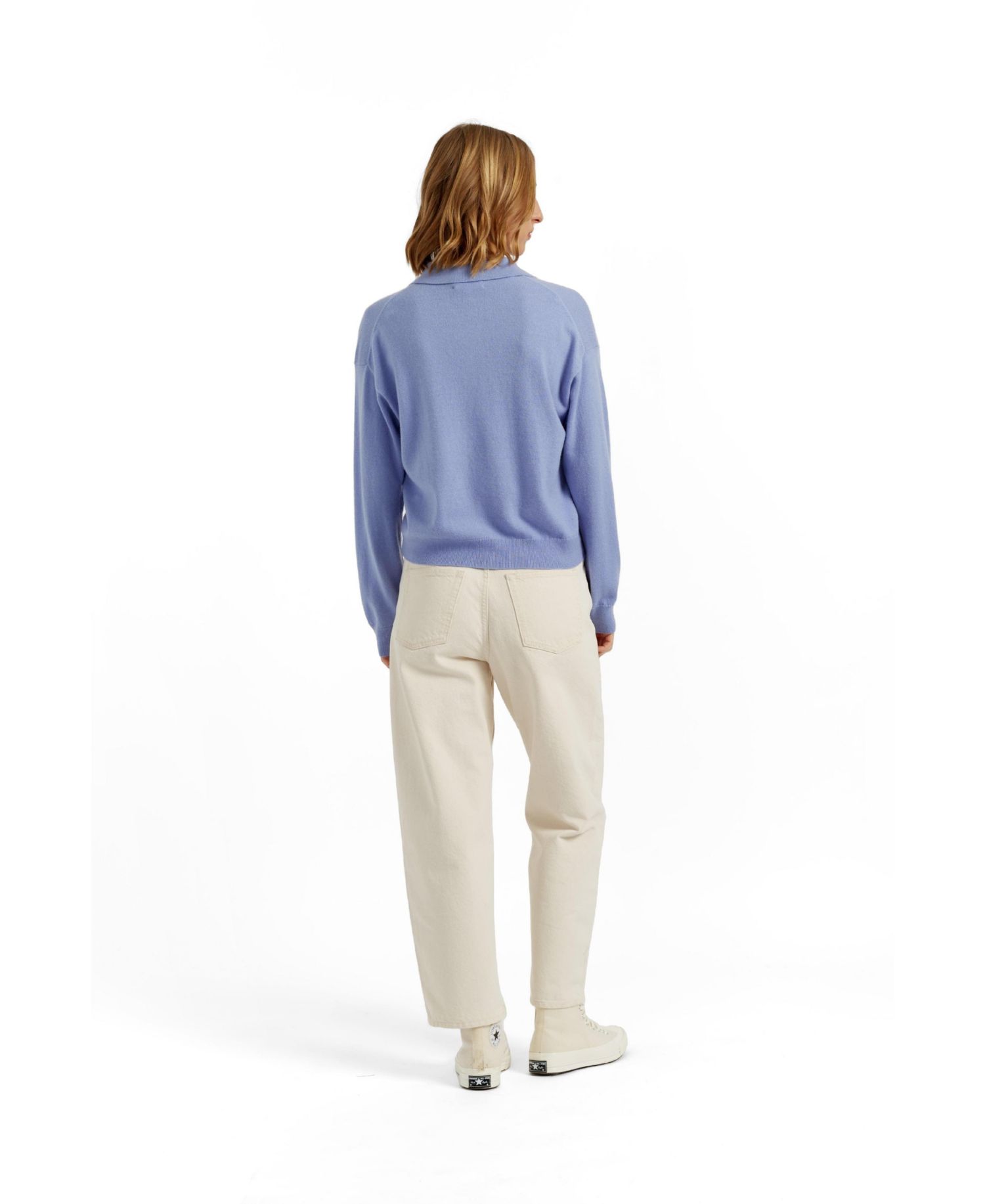 Women's Wool-Cashmere Snoopy Polo Sweater