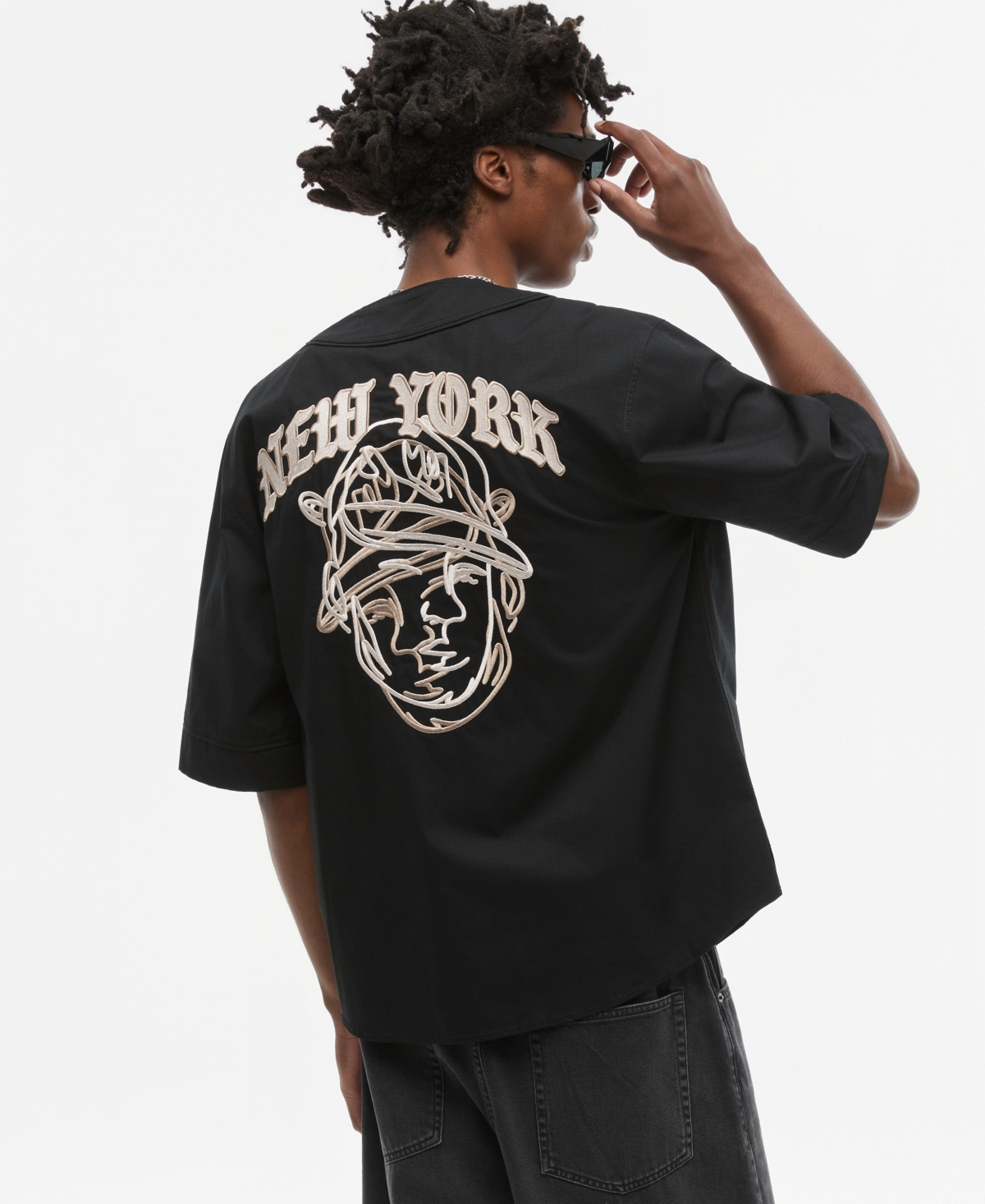 Mode of One Men's Oversized Ny Baseball Top, Macy's Exclusive