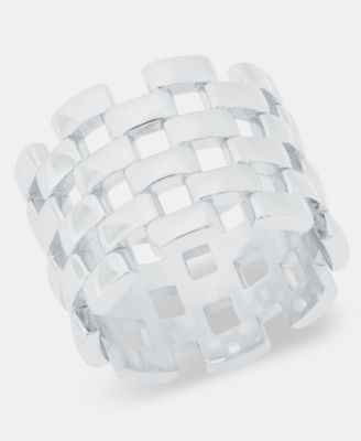 Gold-Tone Basketweave Ring