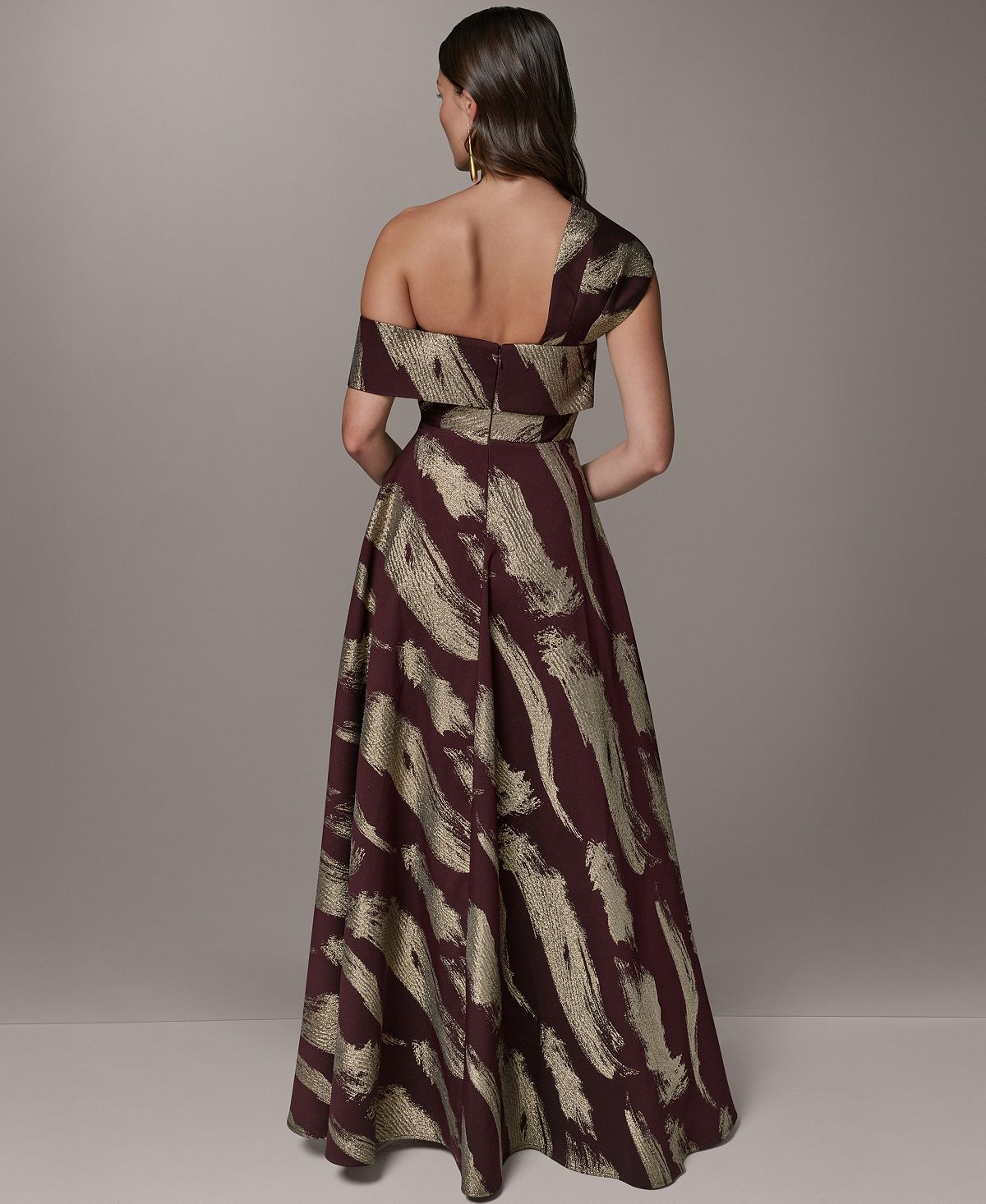 Donna Karan New York Women's One-Shoulder Evening Gown view 5 — MAYCSS fashion products