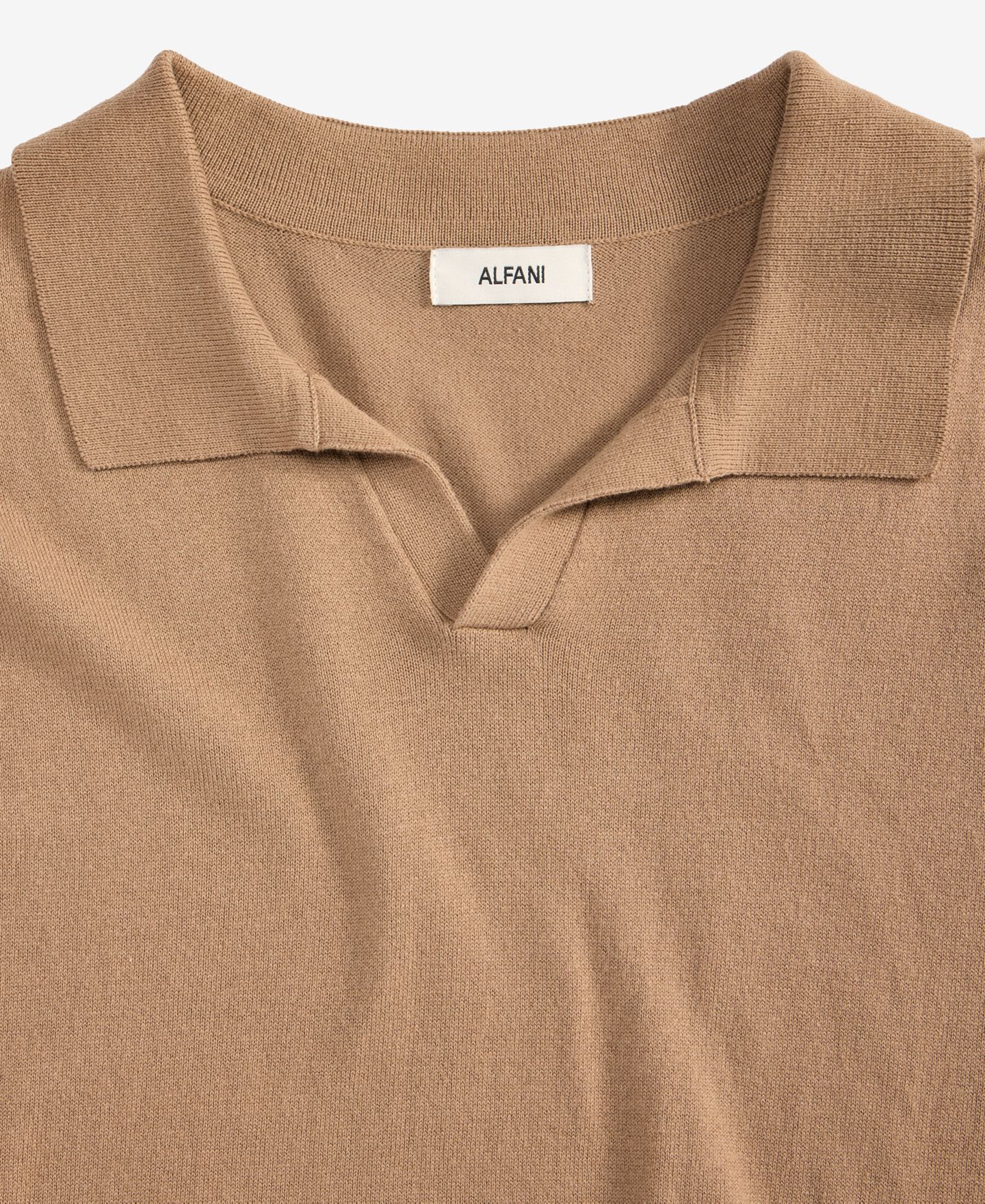 Мужской свитер Alfani Cotton-Blend Johnny-Collar Polo Sweater, цвет: Орех — фото 4