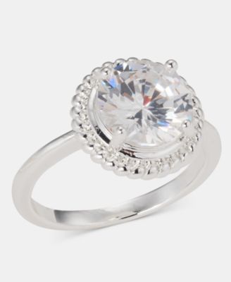 Cubic Zirconia Round Halo Ring