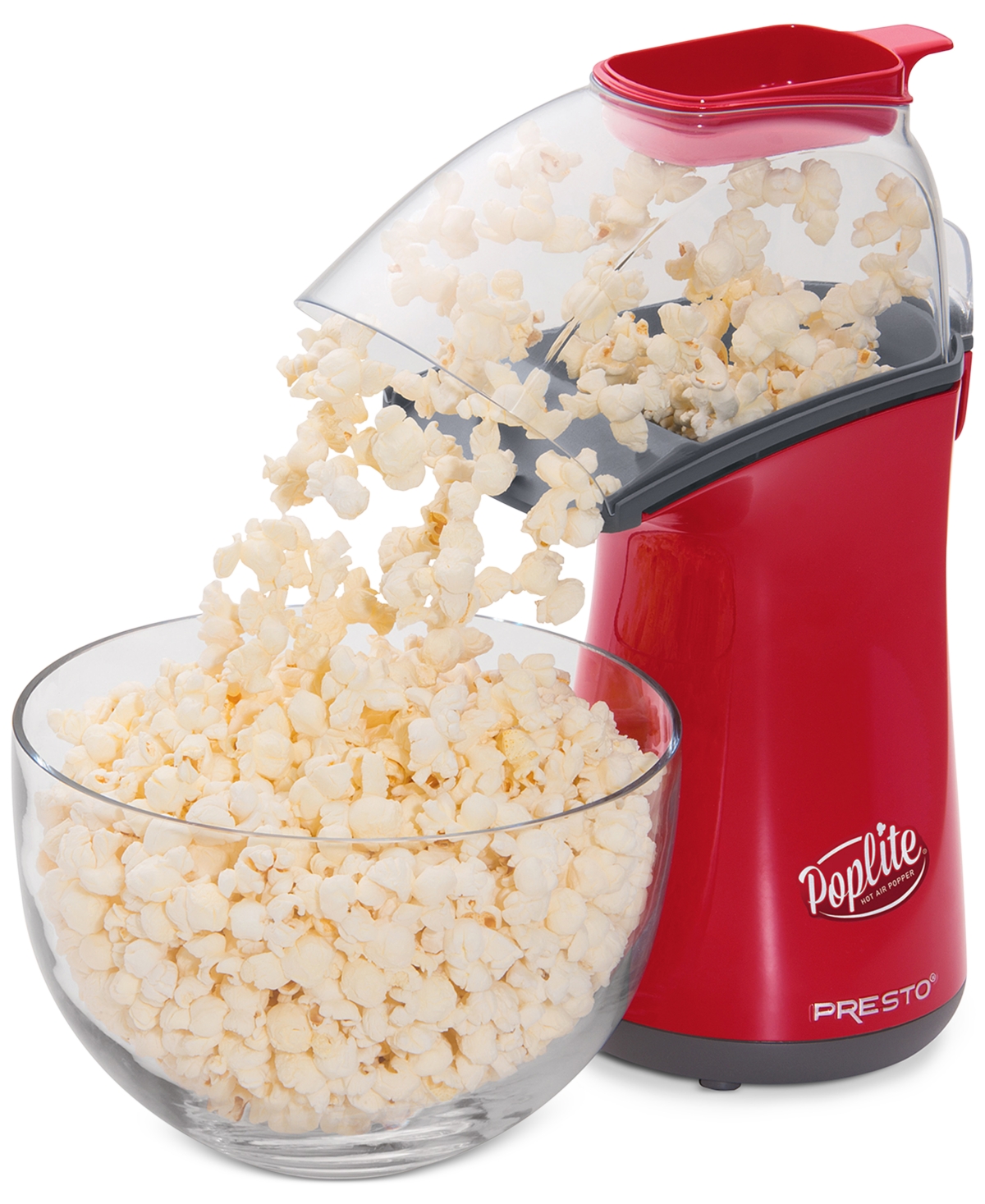 Presto 04863 Poplite Hot Air Popcorn Popper In Red