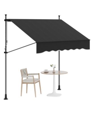 Outdoor Sunshade Shelter, Manual Patio Retractable Awning, UV Protection for Backyard Garden