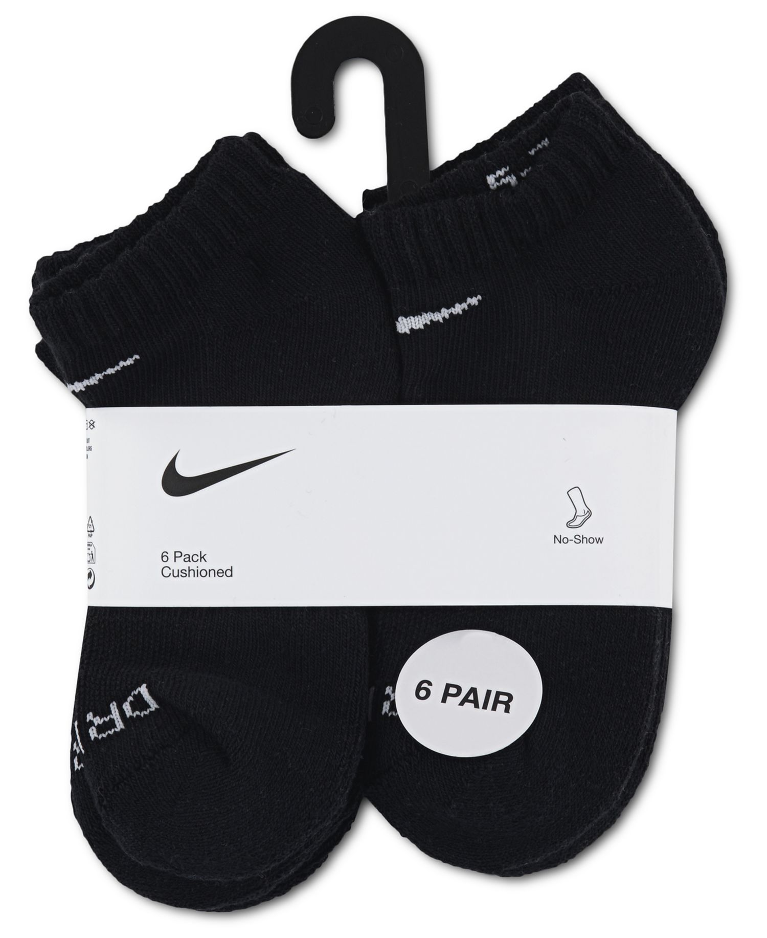 Boys' and Girls' 4-5 No-Show Socks, 6-Pack