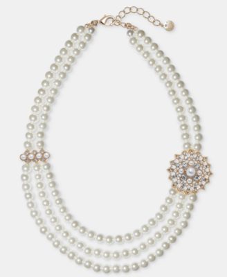 Three-Row Drama Necklace