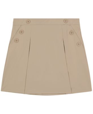 Big Girls 7-16 Uniform Button Pockets Elastic Waist Scooter Skorts