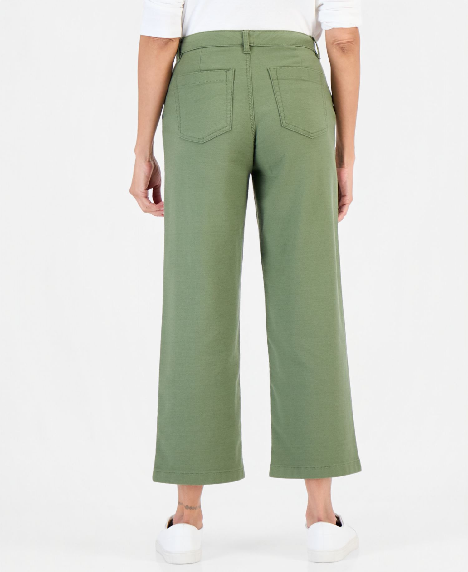 Plus High Stretch High-Rise Cropped Wide-Leg Pants