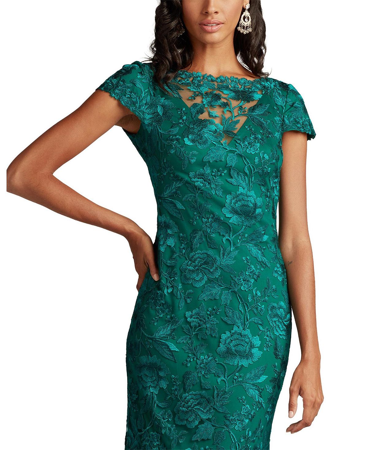 Tadashi Shoji Women's Oran Embroidered Tulle Gown view 3 — MAYCSS fashion products