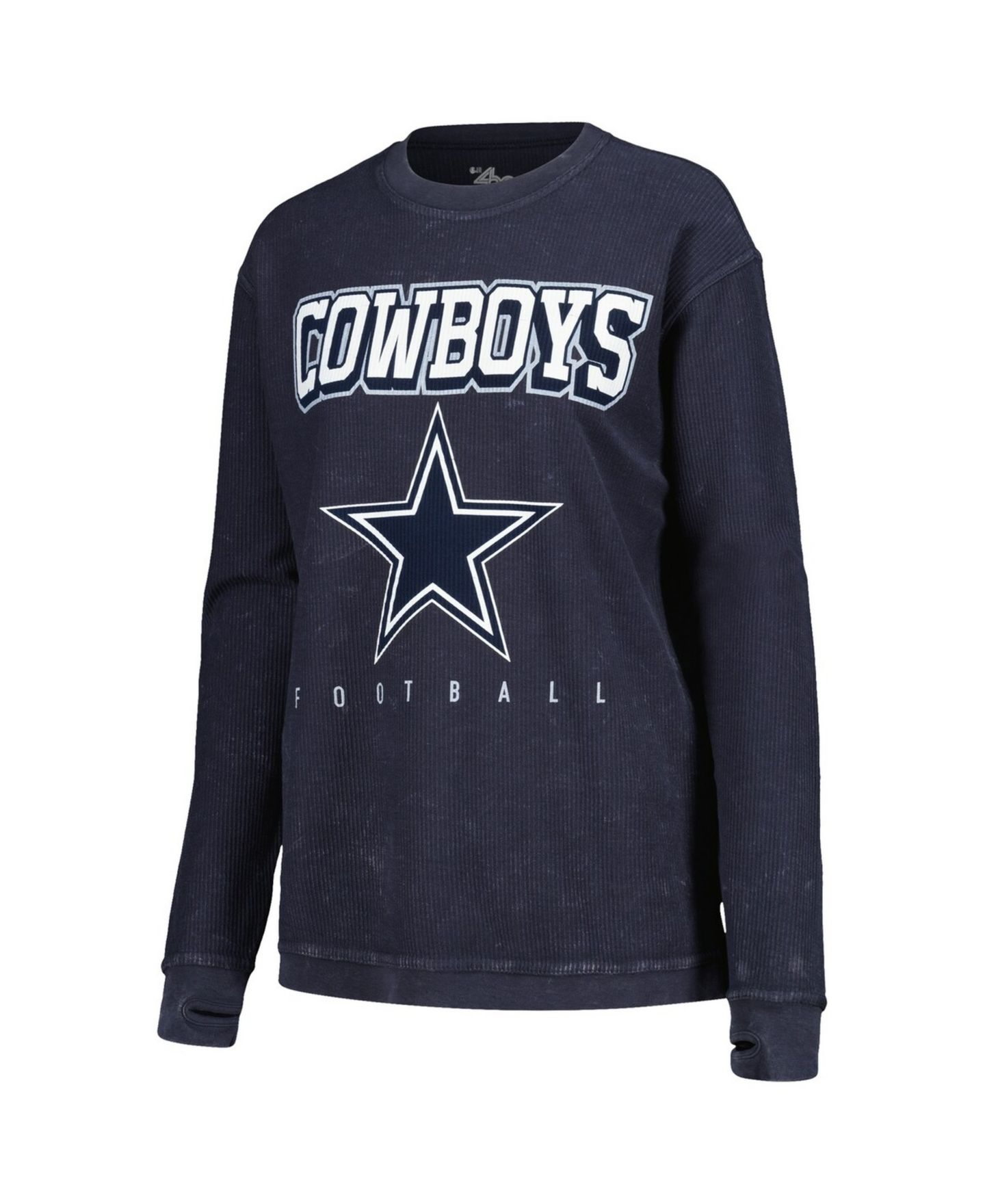 Женская толстовка G-III 4Her by Carl Banks Navy Dallas Cowboys Comfy Cord Pullover — фото 2