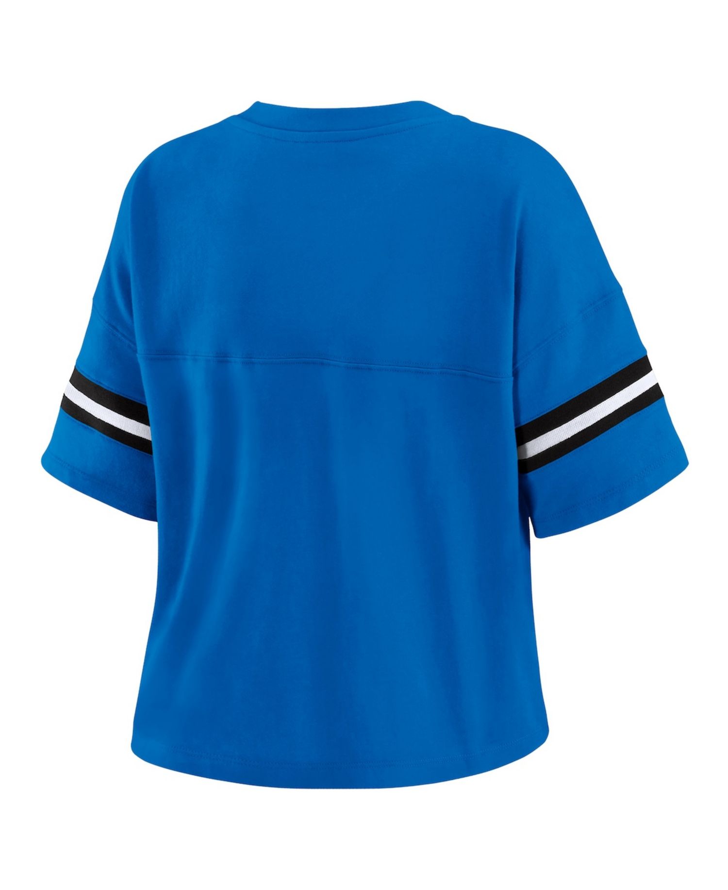 Women's Blue Orlando Magic Plus Size Color Block Boxy V-Neck T-Shirt