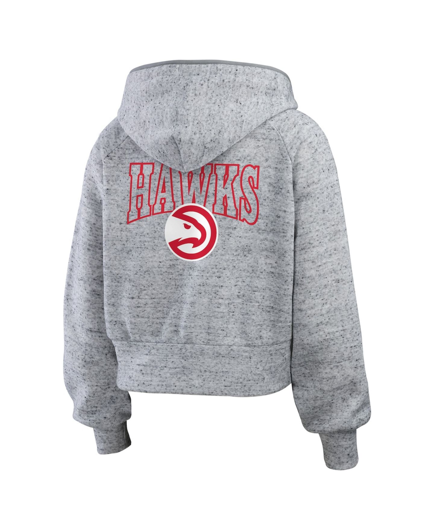 Женское худи WEAR by Erin Andrews Heather Gray Atlanta Hawks Speckled Radiator Full-Zip — фото 3