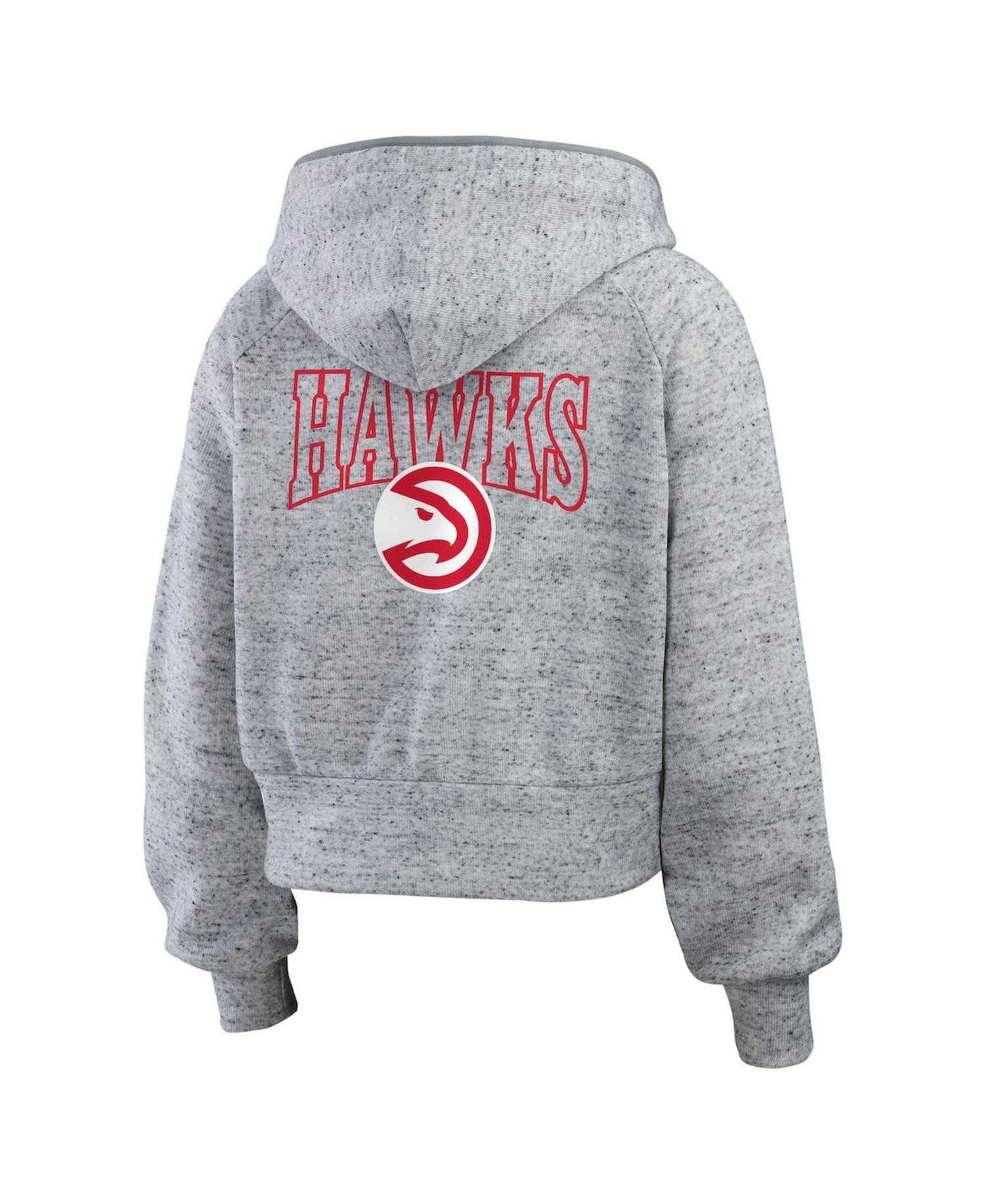 Women's Heather Gray Atlanta Hawks Speckled Radiator Full-Zip Hoodie