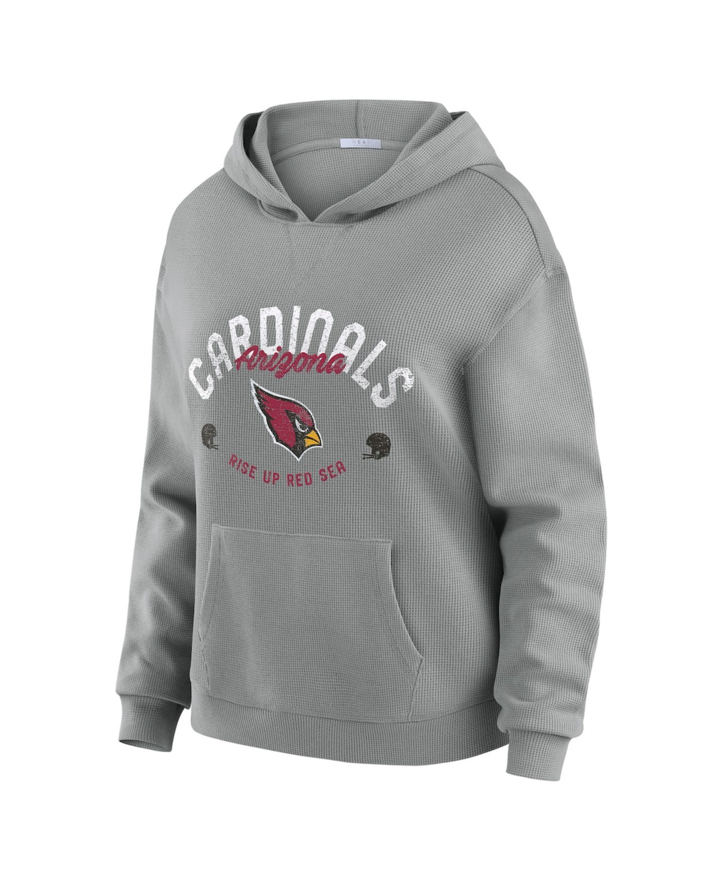 Женский комплект Wear by Erin Andrews Arizona Cardinals: вафельный худи и брюки, серый — фото 2