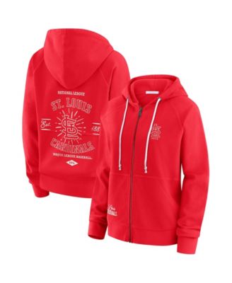 Women's Red St. Louis Cardinals Vintage Full-Zip Raglan Hoodie
