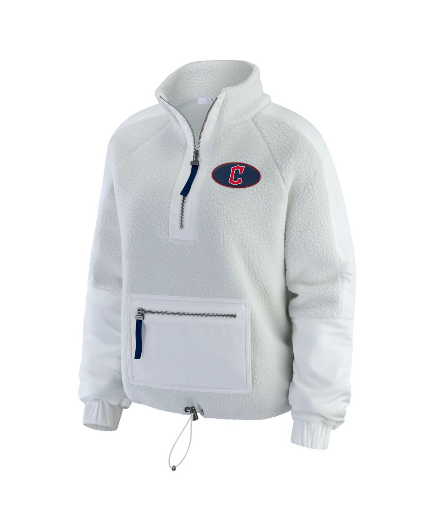 Women's Gray Cleveland Guardians Polar Fleece Quarter-Zip Jacket