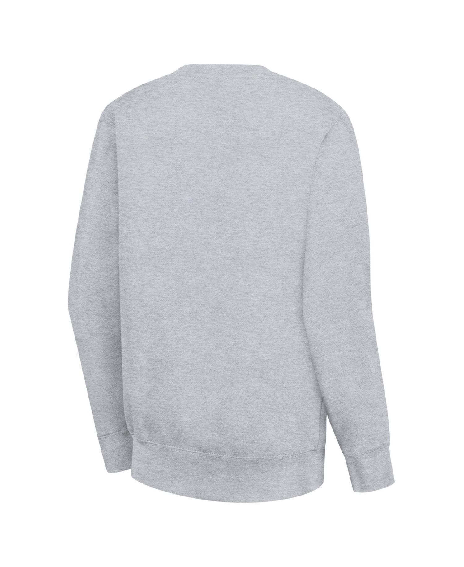 Women's Heather Gray Oklahoma City Thunder Collage Team Graphic Fleece Pullover Sweatshirt