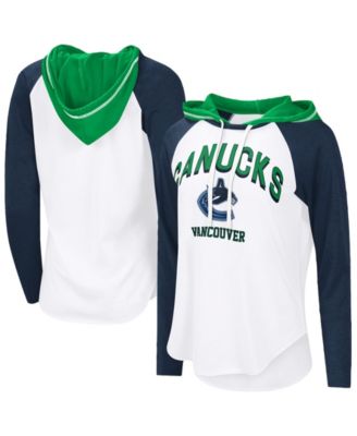 Women's&nbsp;G-III 4Her by Carl Banks White Vancouver Canucks VIP Raglan Long Sleeve Hoodie