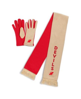 Women's New Jersey Devils Tonal Microcheck Scarf Glove Set
