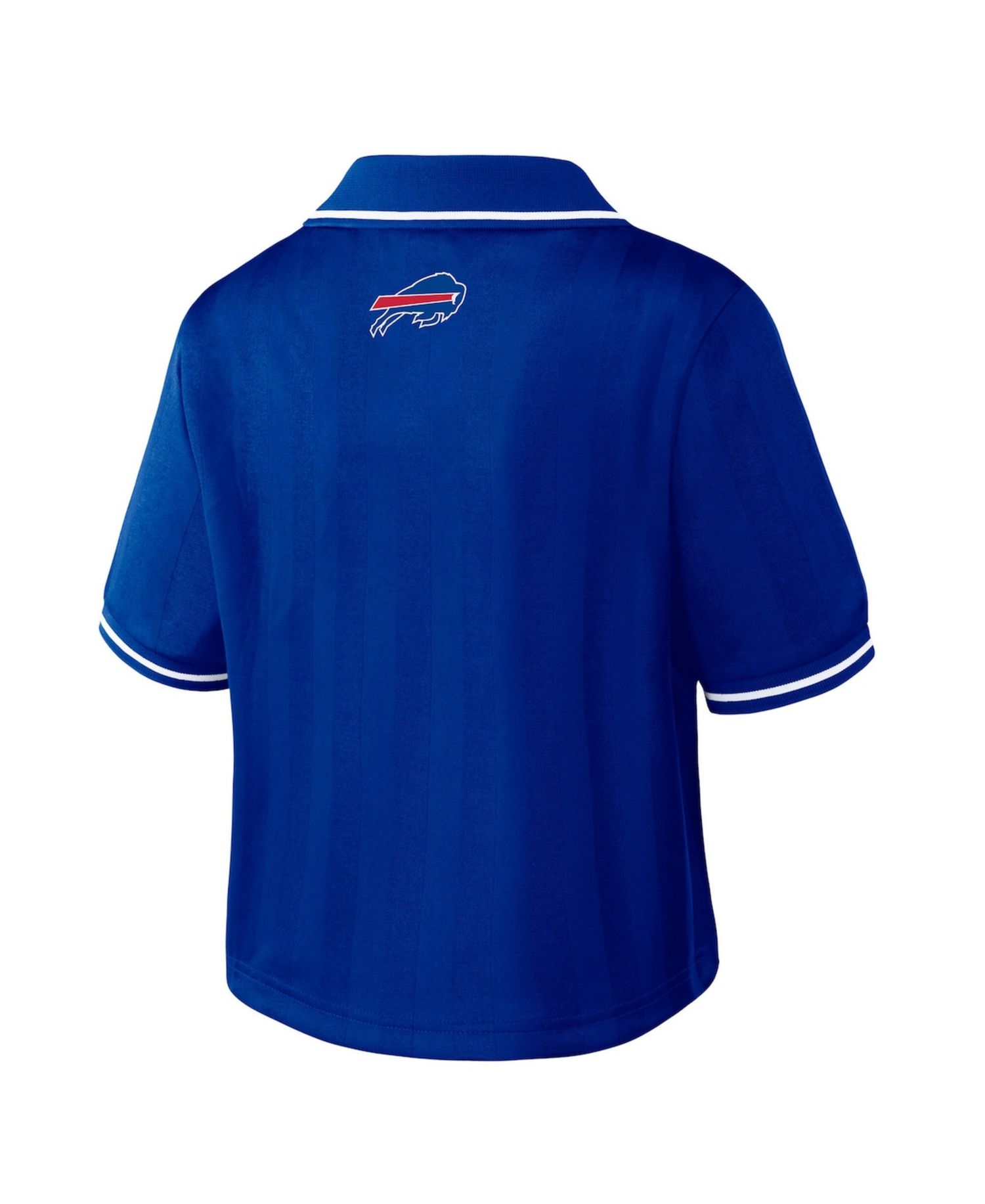 Women's Royal Buffalo Bills Cropped Jersey Polo Shirt