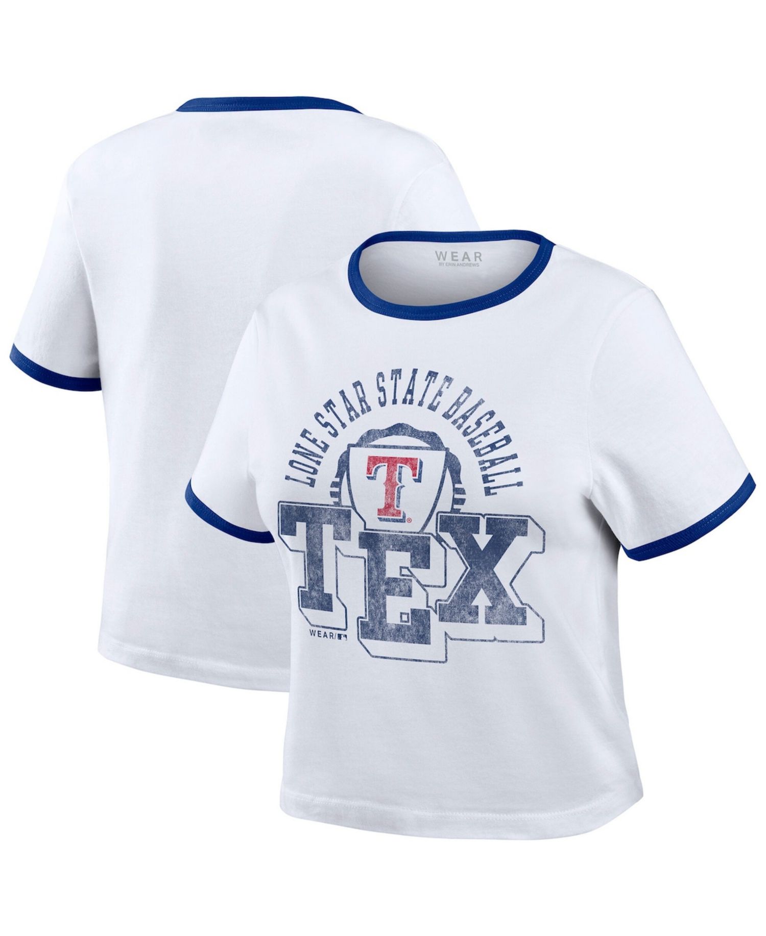Women's White Texas Rangers Ringer Baby T-Shirt