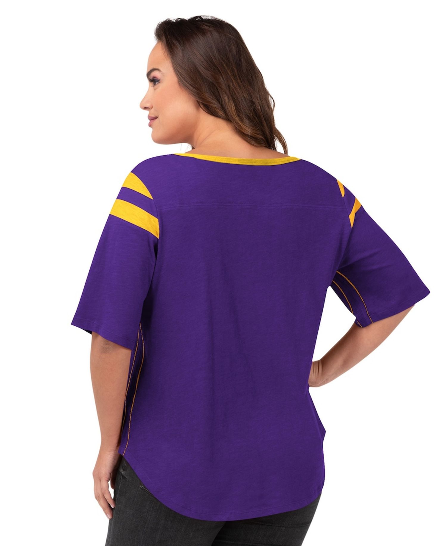 Women's Purple Minnesota Vikings Plus Size Linebacker T-Shirt