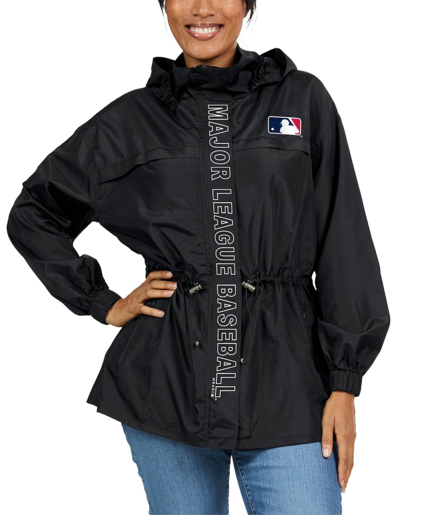 Женская куртка WEAR by Erin Andrews Black MLB Merchandise Full-Zip Windbreaker Hoodie Jacket — фото 4