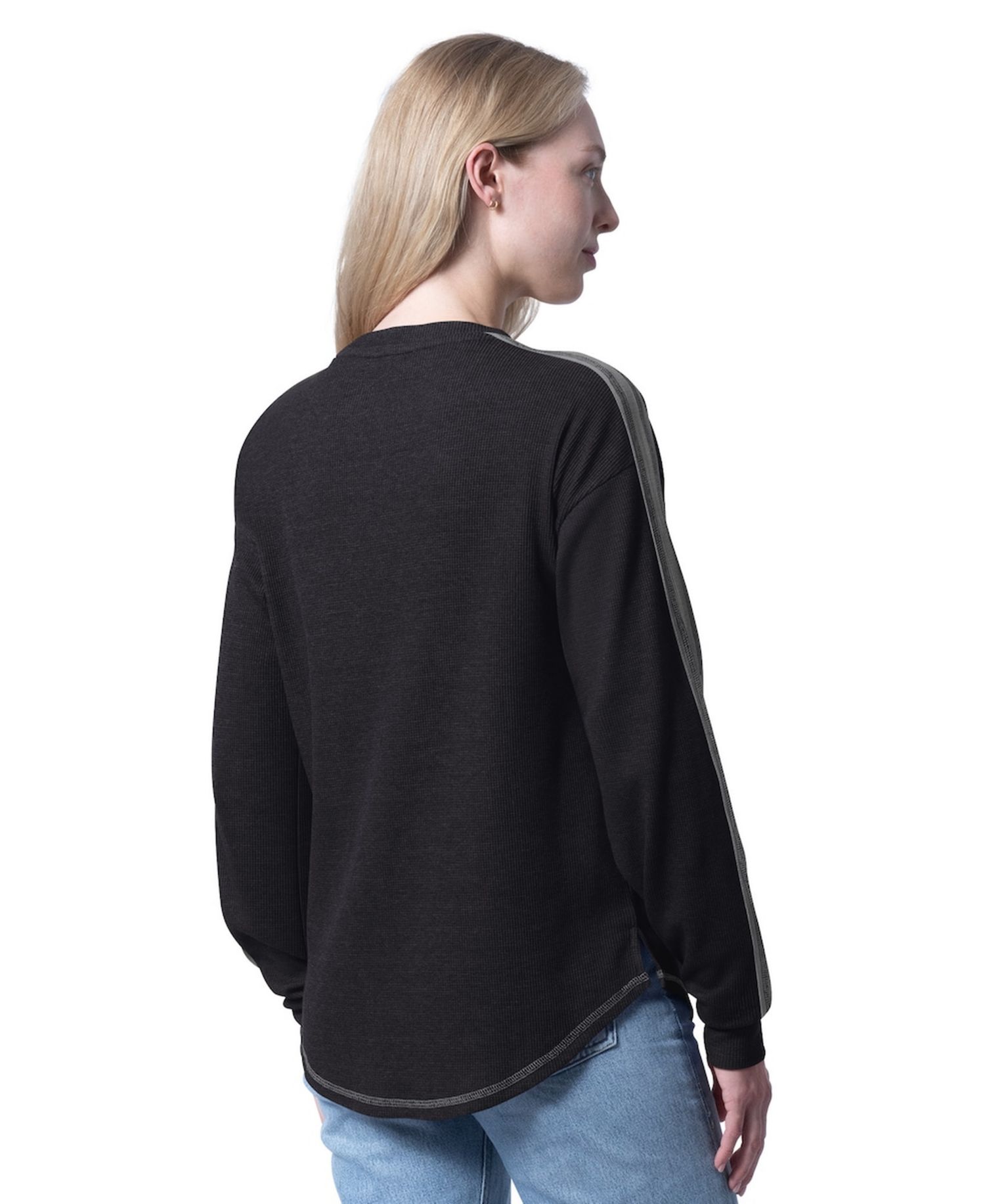 Women's Black Brooklyn Nets Advantage Tri-Blend Long Sleeve T-Shirt