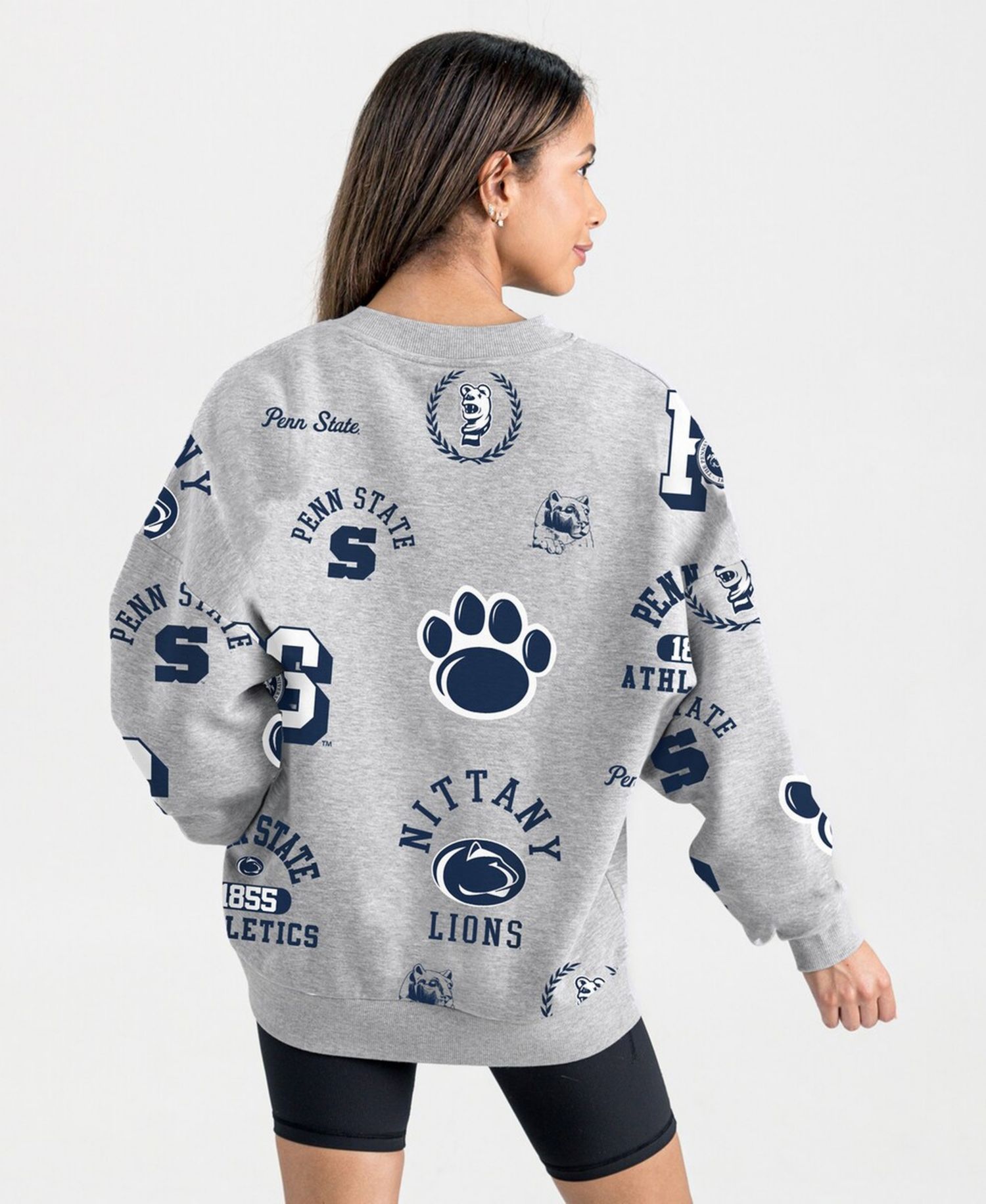Women's Gray Penn State Nittany Lions Always on Repeat Fleece Sweatshirt