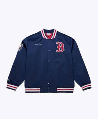 Men's David Ortiz Navy Boston Red Sox Legends Collection Lightweight Satin Full-Snap Jacket