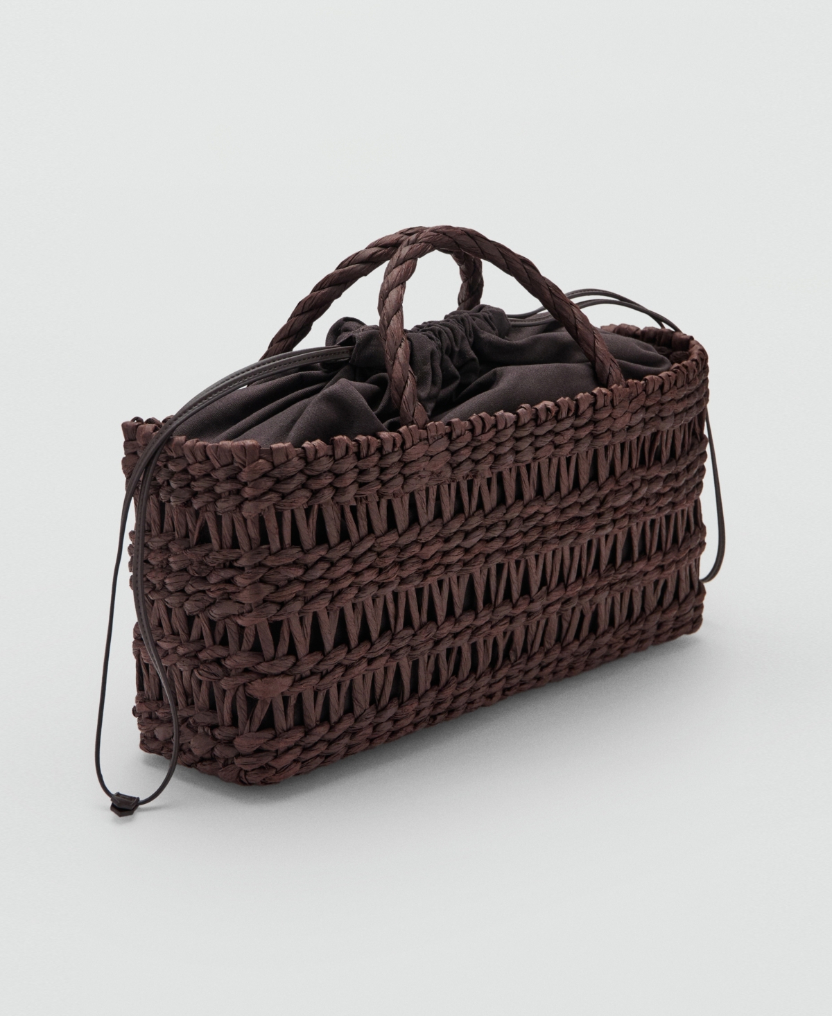 Mango Women's Medium Natural Fiber Tote Bag