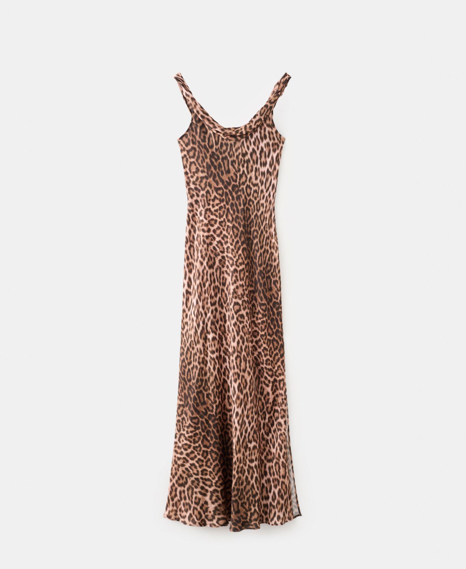 Women's Draped Neckline Animal-Print Dress