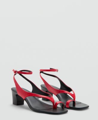 Women's Straps Heeled Leather Sandals