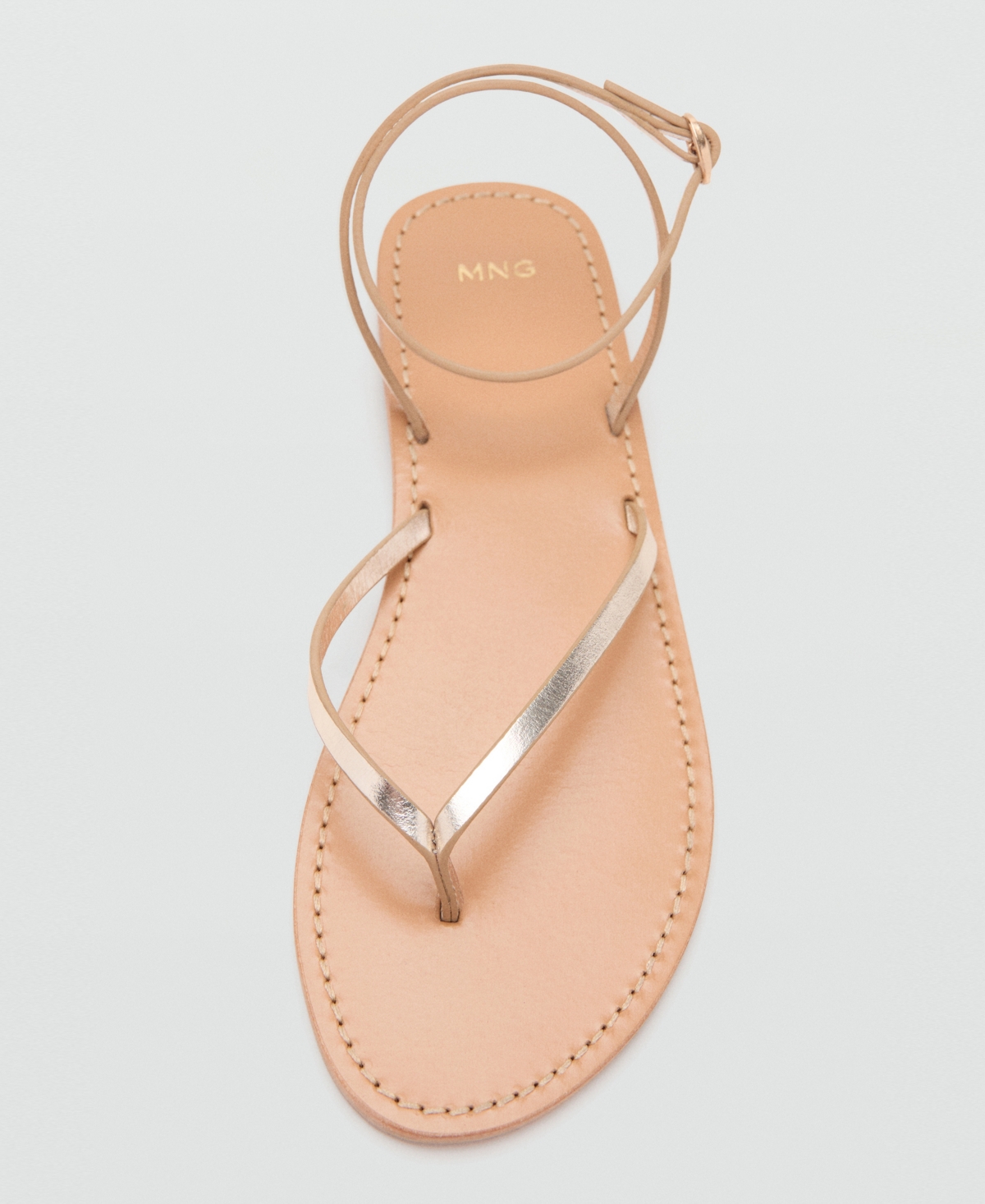 Mango Women's Metallic Straps Sandals