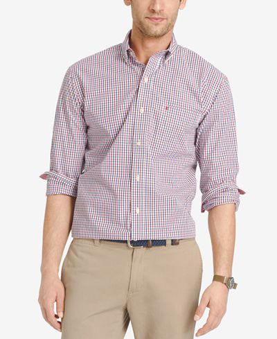 IZOD Men's Big and Tall Check Long-Sleeve Shirt