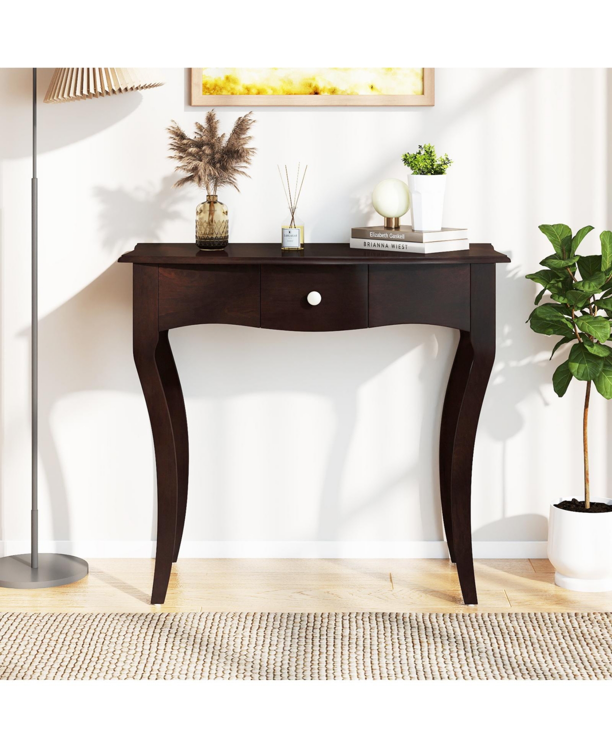 Slickblue Entryway Console Table with Drawer and Wooden Frame