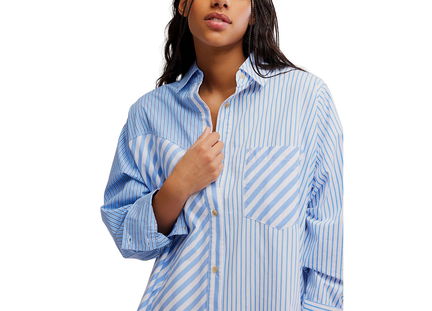 Women's Oxford Club Collared Neck Mini Shirt-Dress