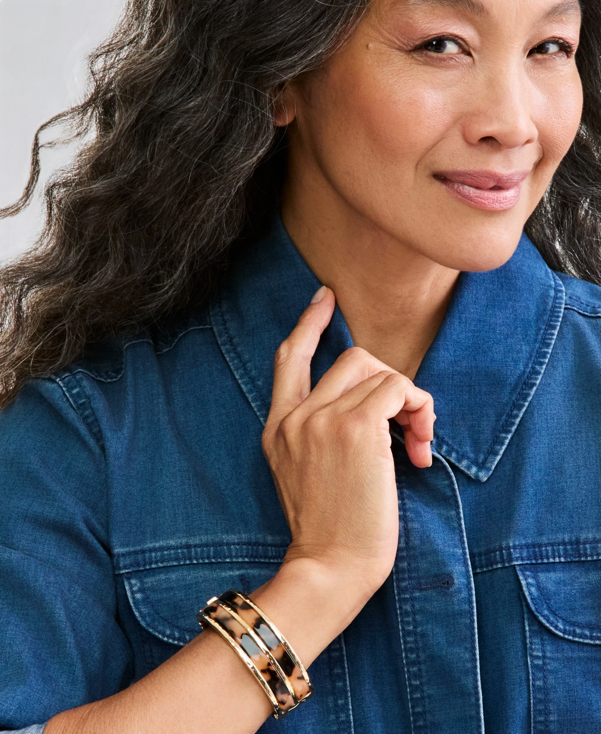 Style & Co Tortoise-Shell Layered Bangle Bracelet, Macy's Exclusive