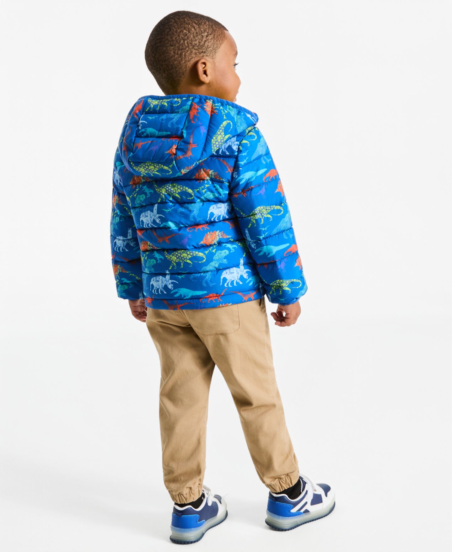 Куртка S Rothschild & CO Dino Print Midweight Packable Jacket для мальчиков-малышей, цвет: Зелёный — фото 4