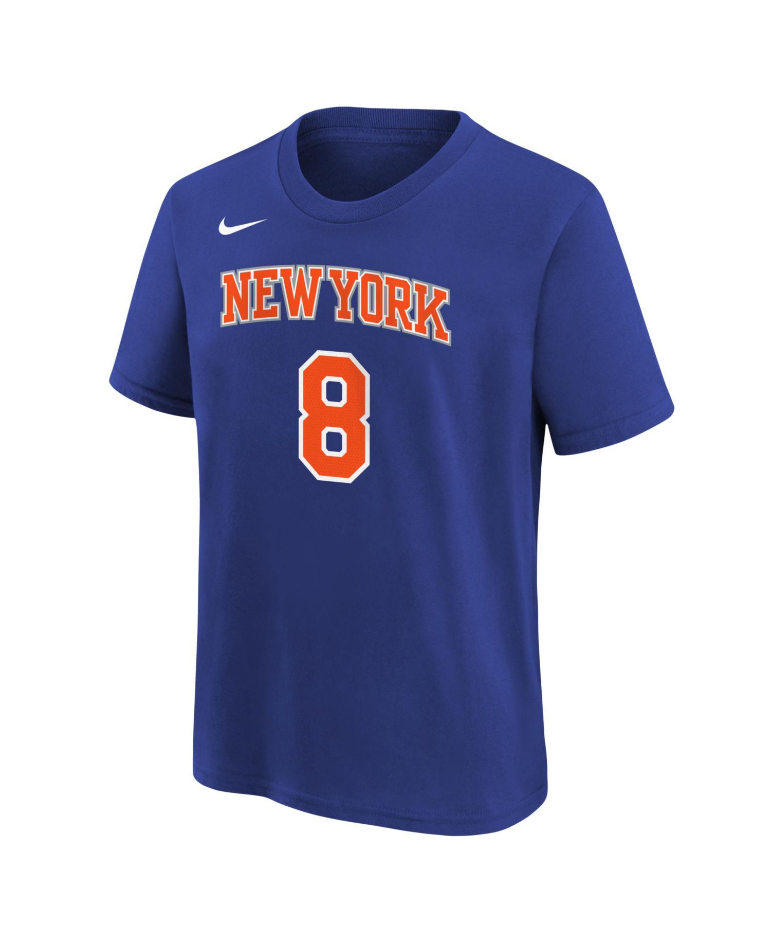 Big Boys and Girls OG Anunoby Blue New York Knicks Icon Name & Number T-Shirt